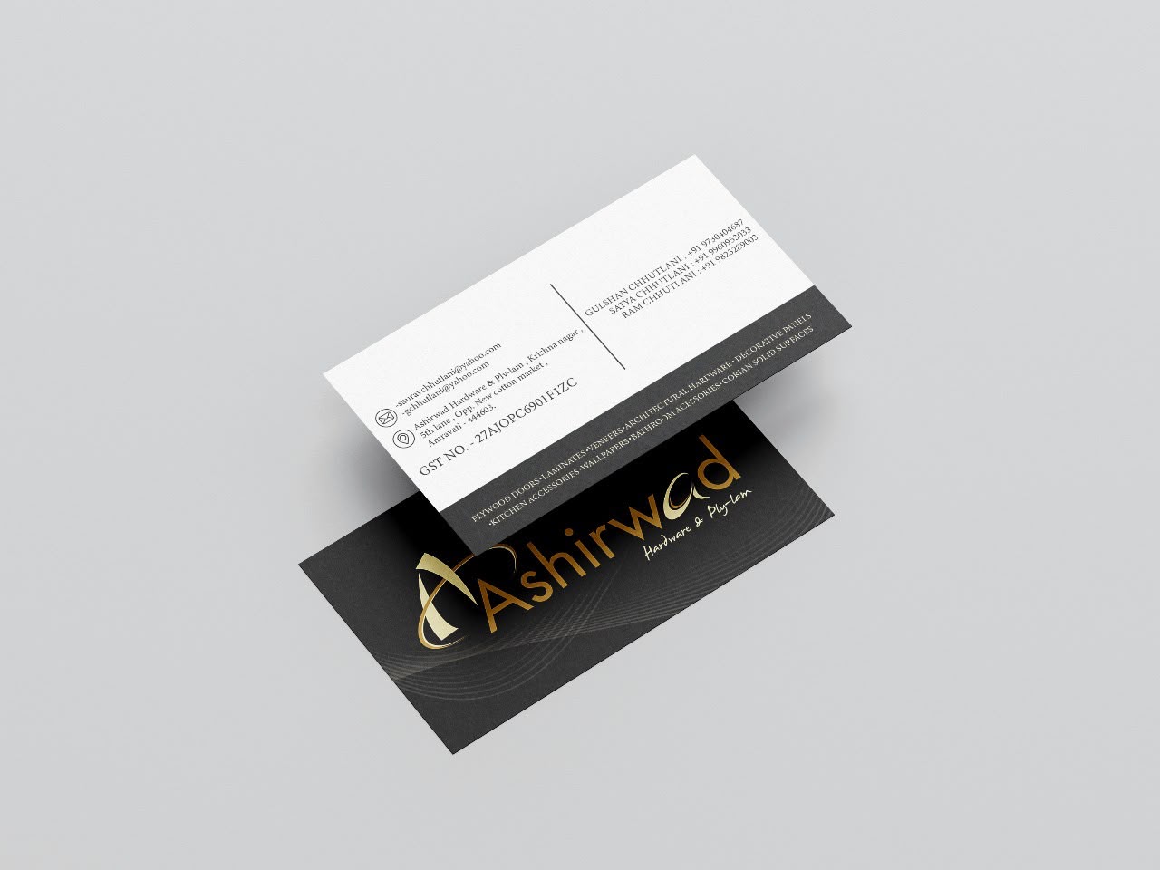 Ashirwad Hardware — Business Card Design — detail 2